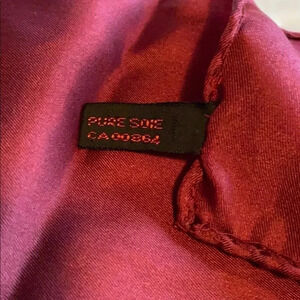 Made in Italy  burgundy Silk Men's Tuxedo Scarf